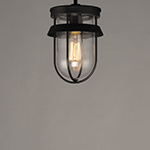 Breakwater 1-Light Outdoor Pendant / Semi-Flush