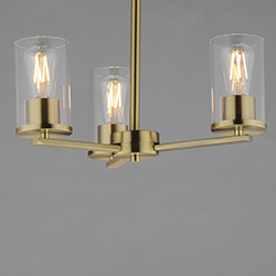 Lateral 3-Light Chandelier