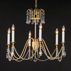 Plumette 6-Light Chandelier w Crystal