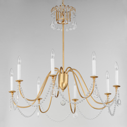 Plumette 6-Light Chandelier w Crystal