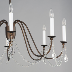 Plumette 8-Light Chandelier w Crystal