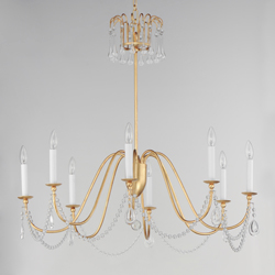 Plumette 8-Light Chandelier w Crystal