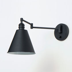 Library 1-Light Wall Sconce Horizontal Swing Arm