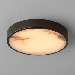 Slab 7" LED Alabaster Flush Mount