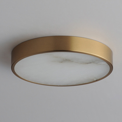 Slab 7" LED Alabaster Flush Mount