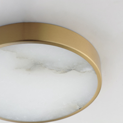 Slab 7" LED Alabaster Flush Mount