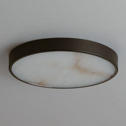 Slab 9" LED Alabaster Flush Mount