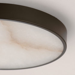 Slab 9" LED Alabaster Flush Mount