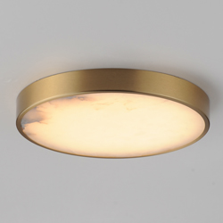 Slab 9" LED Alabaster Flush Mount