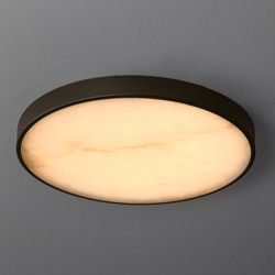 Slab 12" LED Alabaster Flush Mount