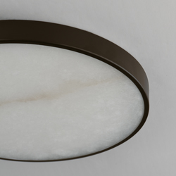 Slab 12" LED Alabaster Flush Mount
