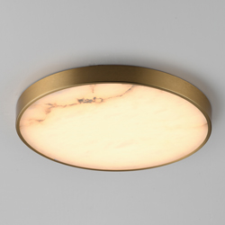 Slab 12" LED Alabaster Flush Mount