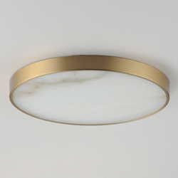Slab 12" LED Alabaster Flush Mount
