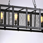 Palladium 4-Light Linear Pendant w/Bulbs