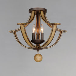 Basque 3-Light Semi-Flush Mount