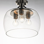 Goblet 3-Light Semi Flush Mount