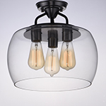 Goblet 3-Light Semi Flush Mount