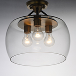 Goblet 3-Light Semi Flush Mount