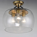 Goblet 3-Light Semi Flush Mount