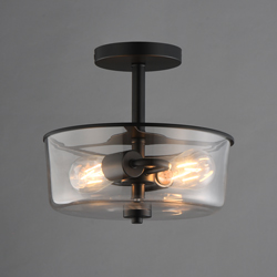 Fuller 2-Light Semi Flush/Pendant Convertible
