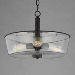 Fuller 3-Light Semi Flush/Pendant Convertible
