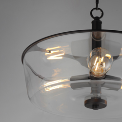 Fuller 3-Light Semi Flush/Pendant Convertible