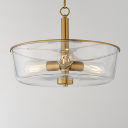Fuller 3-Light Semi Flush/Pendant Convertible