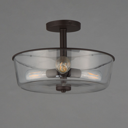 Fuller 3-Light Semi Flush/Pendant Convertible