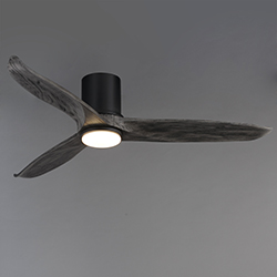 Woodwind 52" Solid Wood Blade Hugger Fan w LED