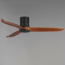 Woodwind 52" Solid Wood Blade Hugger Fan w LED