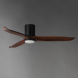 Woodwind 52" Solid Wood Blade Hugger Fan w LED