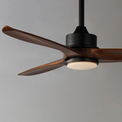 Woodwind 52" Solid Wood Blade Fan w LED Light Kit