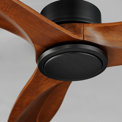 Woodwind 52" Solid Wood Blade Fan w LED Light Kit