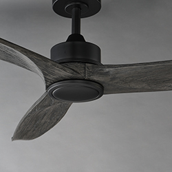 Woodwind 52" Solid Wood Blade Fan w LED Light Kit