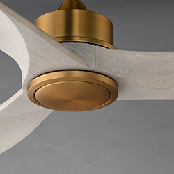 Woodwind 52" Solid Wood Blade Fan w LED Light Kit