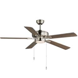 52" Super-Max Fan w/ LED Light Kit - Nickel