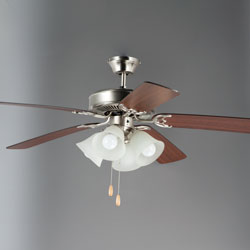 Basic-Max 52" Nickel Fan LED 4-Light W/P Blades