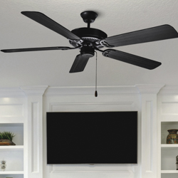 Basic-Max 52" Black Fan Black/Walnut Blades